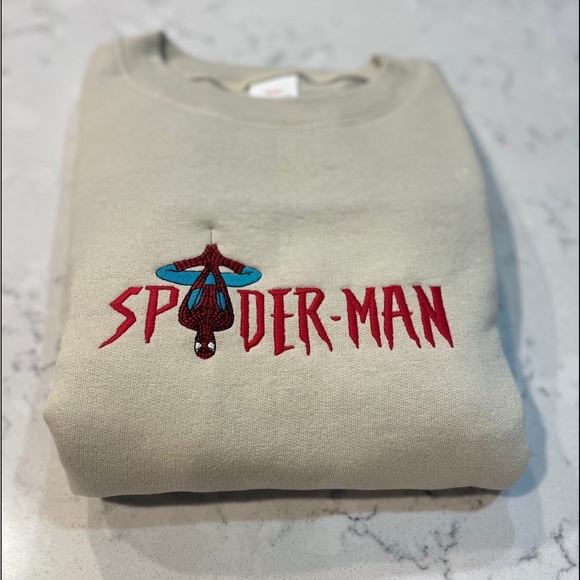 Embroidered Spiderman Graphic Crewneck - Picture 3 of 7